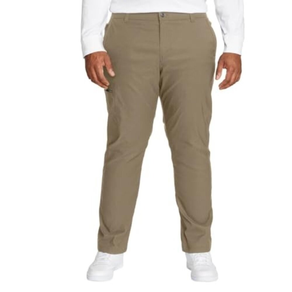 Eddie Bauer Men’s Fleece Lined Pants Water Resistant, Stretch, Zipper Pockets - Picture 3 of 9